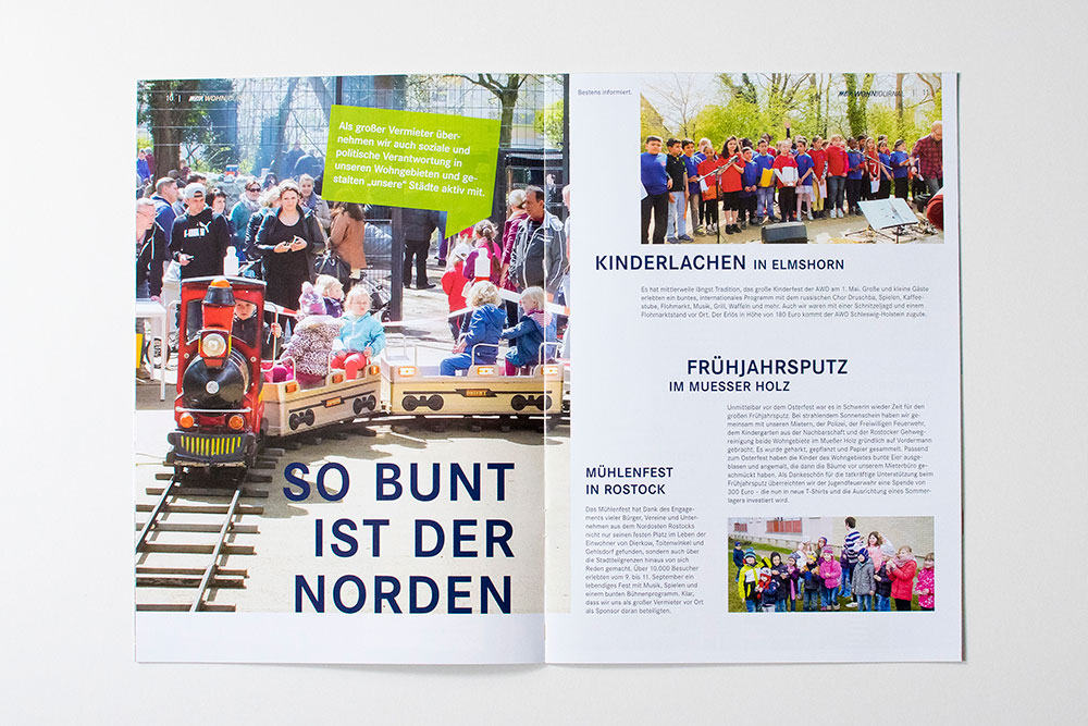 Mieterjournal Text und Gestaltung