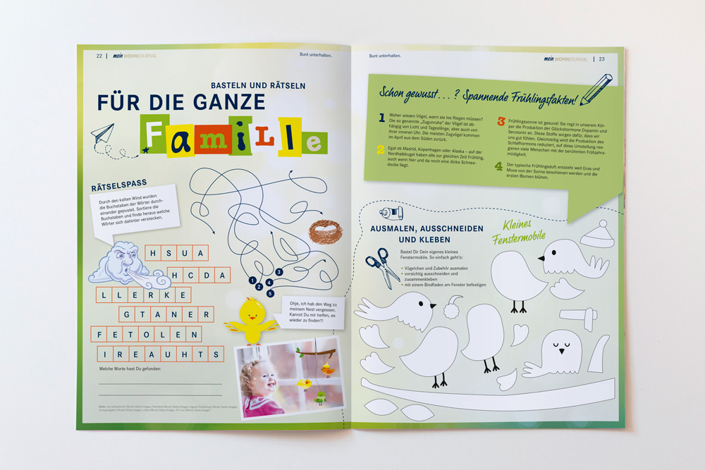 Mieterjournal für Immobilienkonzern, Kinderseite