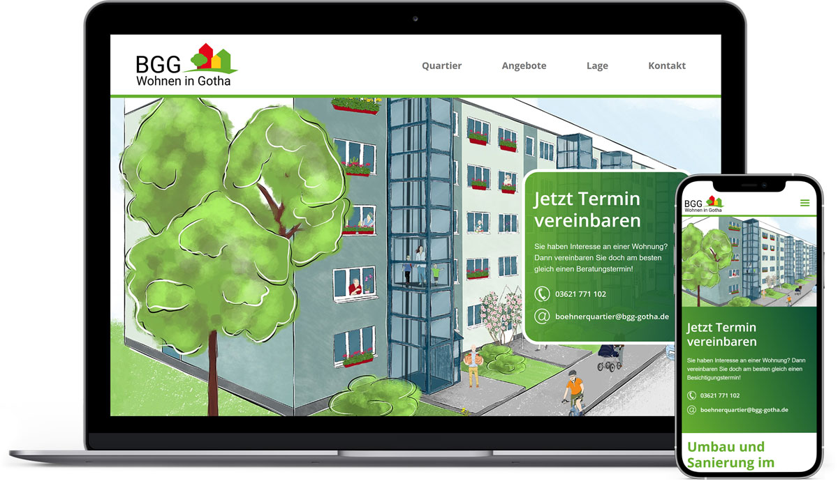 Böhner Quartier Landingpage