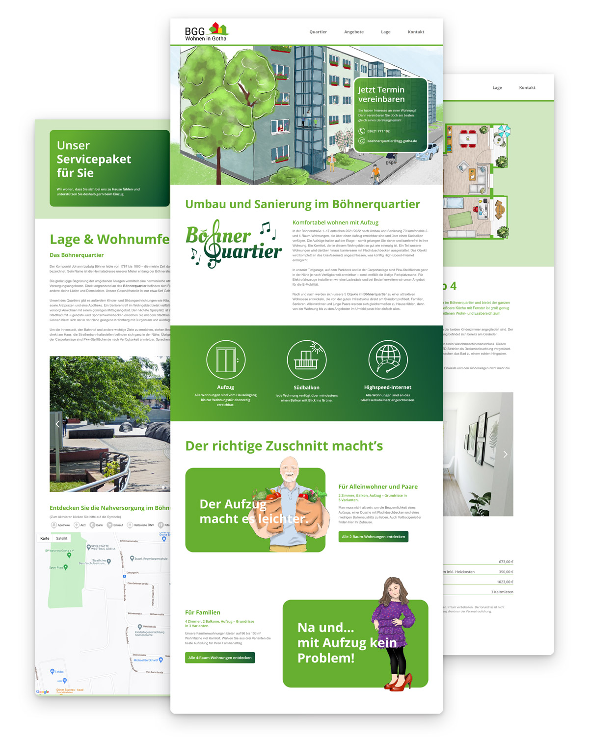 Böhner Quartier Landingpage