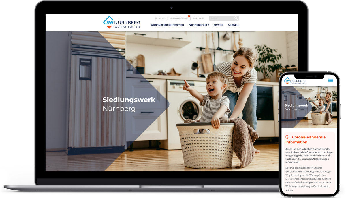 neue Website für Wohnungsgesellschaft