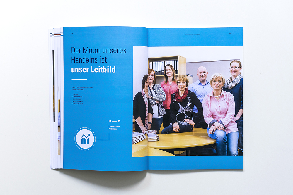 Grafikkonzept Geschäftsbericht Wohnungsunternehmen