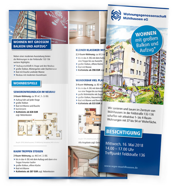 Flyerwerbung für Baumaßnahme